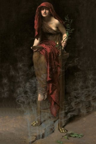 The Priestess of Delphi By John Collier Wall Art Painting Prints Poster Canvas Picture Hanging Photo Gift Idea Home Decor