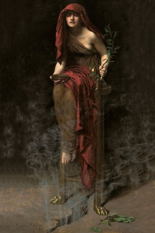 The Priestess of Delphi By John Collier Wall Art Painting Prints Poster Canvas Picture Hanging Photo Gift Idea Home Decor