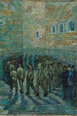 The Prisoners Round Prisoners Exercising By Vincent van Gogh Wall Art Painting Prints Poster Canvas Picture Hanging Photo Gift Idea Home Decor