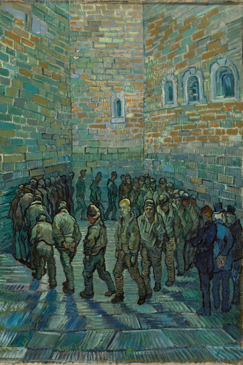 The Prisoners Round Prisoners Exercising By Vincent van Gogh Wall Art Painting Prints Poster Canvas Picture Hanging Photo Gift Idea Home Decor