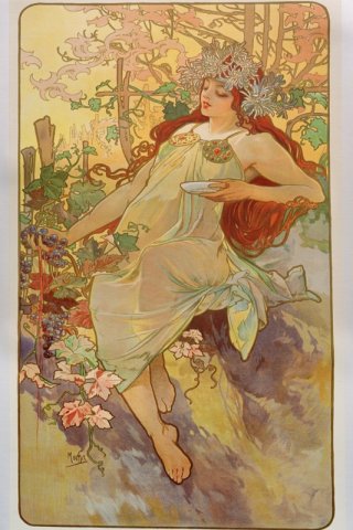 The Seasons Autumn By Alphonse Maria Mucha Wall Art Painting Prints Poster Canvas Picture Hanging Photo Gift Idea Home Decor
