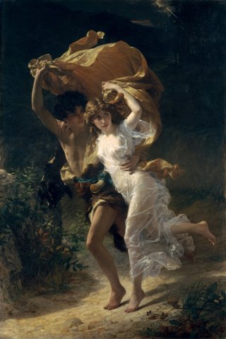 The Storm By Pierre Auguste Cot Wall Art Painting Prints Poster Canvas Picture Hanging Photo Gift Idea Home Decor