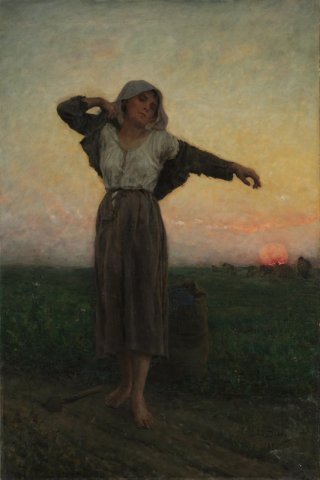 The Tired Gleaner By Jules Breton Wall Art Painting Prints Poster Canvas Picture Hanging Photo Gift Idea Home Decor