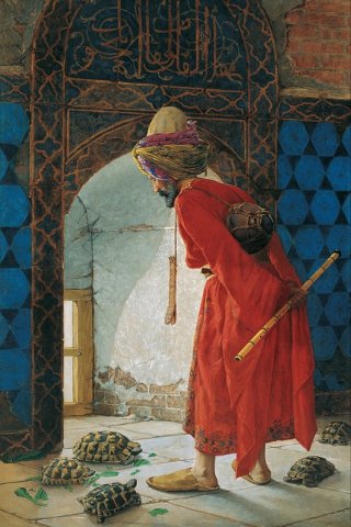 The Tortoise Trainer By Osman Hamdi Bey Wall Art Painting Prints Poster Canvas Picture Hanging Photo Gift Idea Home Decor