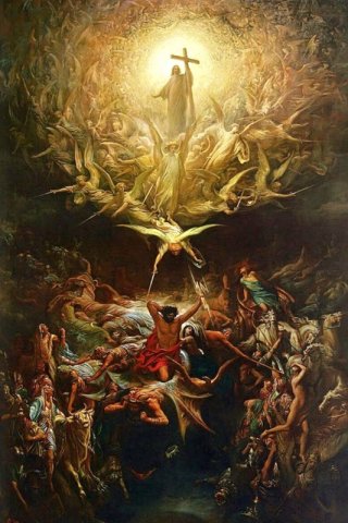 The Triumph of Christianity over Paganism By Gustave Dore Wall Art Painting Prints Poster Canvas Picture Hanging Photo Gift Idea Home Decor