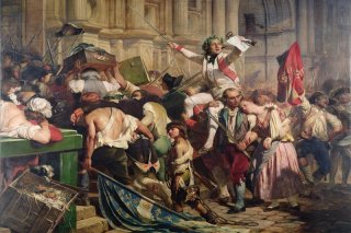 The Victors of the Bastille in Front of the Hotel de Ville By Paul Delaroche Wall Art Painting Prints Poster Canvas Picture Hanging Photo Gift Idea Home Decor