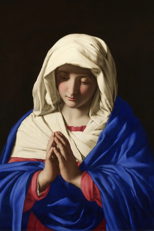 The Virgin in Prayer By Il Sassoferrato Wall Art Painting Prints Poster Canvas Picture Hanging Photo Gift Idea Home Decor