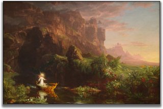 The Voyage of Life Childhood By Thomas Cole Wall Art Painting Prints Poster Canvas Picture Hanging Photo Gift Idea Home Decor