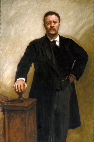 Theodore Roosevelt By John Singer Sargent Wall Art Painting Prints Poster Canvas Picture Hanging Photo Gift Idea Home Decor