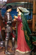 Tristan and Isolde with the Potion By John William Waterhouse Wall Art Painting Prints Poster Canvas Picture Hanging Photo Gift Idea Home Decor