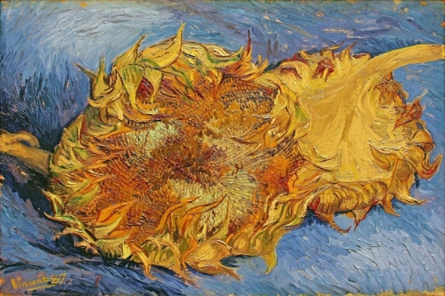 Two Cut Sunflowers By Vincent van Gogh Wall Art Painting Prints Poster Canvas Picture Hanging Photo Gift Idea Home Decor