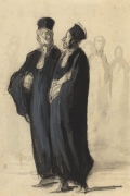 Two Lawyers Conversing By Honore Daumier Wall Art Painting Prints Poster Canvas Picture Hanging Photo Gift Idea Home Decor