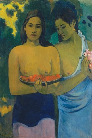 Two Tahitian Women By Paul Gauguin Wall Art Painting Prints Poster Canvas Picture Hanging Photo Gift Idea Home Decor