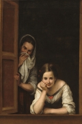 Two Women at a Window A Girl and Her Duenna By Bartolome Esteban Murillo