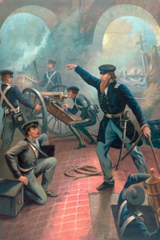 Ulysses S Grant in Mexican American War By Emanuel Leutze Wall Art Painting Prints Poster Canvas Picture Hanging Photo Gift Idea Home Decor