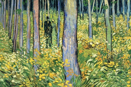 Undergrowth with Two Figures By Vincent van Gogh Wall Art Painting Prints Poster Canvas Picture Hanging Photo Gift Idea Home Decor