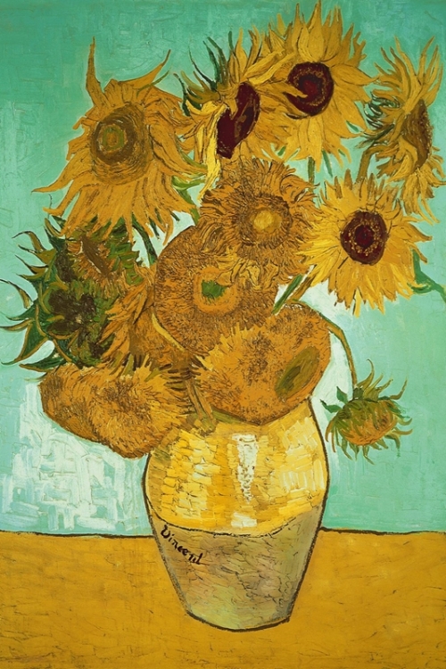 Vase with Fifteen Sunflowers By Vincent van Gogh Wall Art Painting Prints Poster Canvas Picture Hanging Photo Gift Idea Home Decor