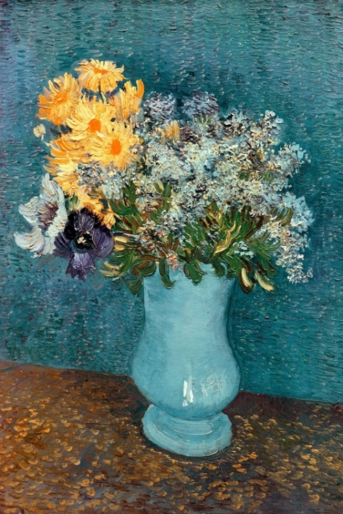 Vase with Lilacs Daisies and Anemones Vase of Flowers By Vincent van Gogh