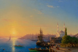 View of Constantinople and the Bosphorus By Ivan Aivazovsky Wall Art Painting Prints Poster Canvas Picture Hanging Photo Gift Idea Home Decor