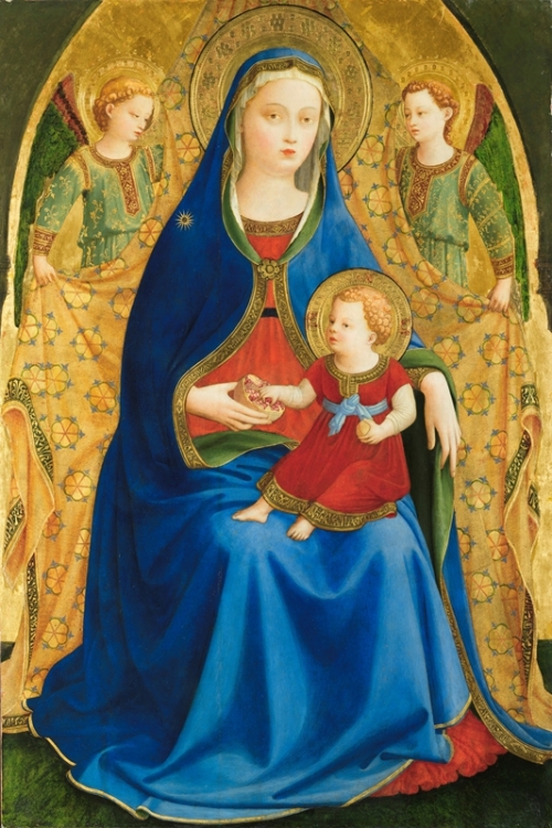 Virgen De la Granada By Fra Angelico Wall Art Painting Prints Poster Canvas Picture Hanging Photo Gift Idea Home Decor