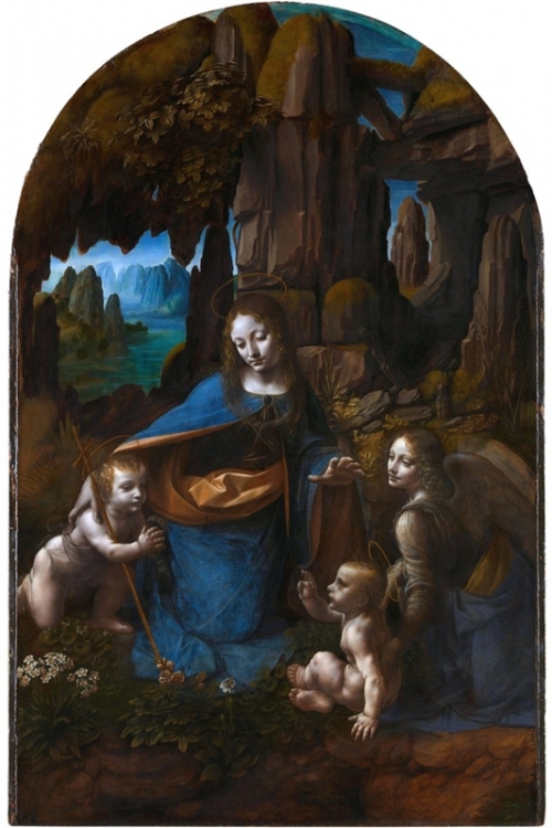 Virgin of the Rocks Madonna of the Rocks By Leonardo da Vinci Wall Art Painting Prints Poster Canvas Picture Hanging Photo Gift Idea Home Decor