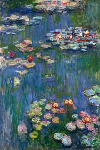 Water Lilies 4 By Claude Monet Wall Art Painting Prints Poster Canvas Picture Hanging Photo Gift Idea Home Decor