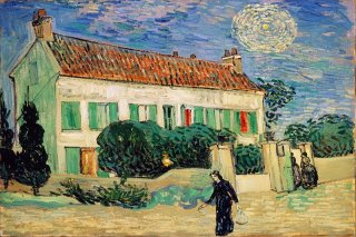 White House at Night By Vincent van Gogh Wall Art Painting Prints Poster Canvas Picture Hanging Photo Gift Idea Home Decor