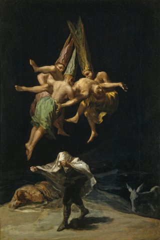 Witches Flight By Francisco Goya Wall Art Painting Prints Poster Canvas Picture Hanging Photo Gift Idea Home Decor