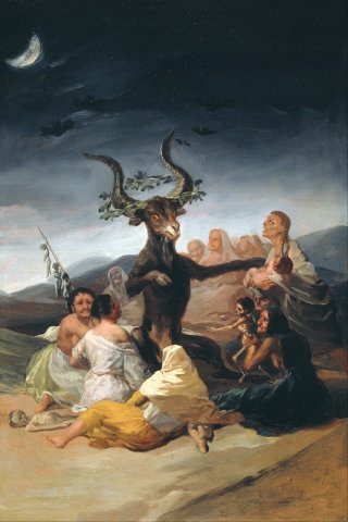 Witches Sabbath The Great He Goat By Francisco Goya Wall Art Painting Prints Poster Canvas Picture Hanging Photo Gift Idea Home Decor