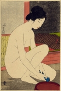 Woman after a Bath By Goyo Hashiguchi Wall Art Painting Prints Poster Canvas Picture Hanging Photo Gift Idea Home Decor