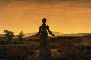 Woman before the Rising Sun Woman before the Setting Sun By Caspar David Friedrich