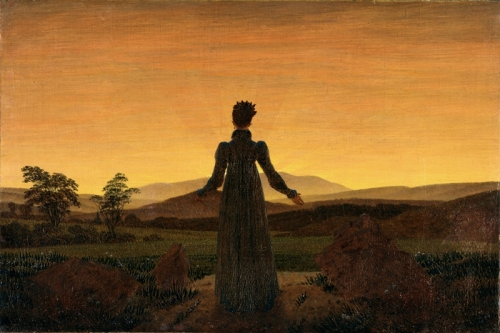 Woman before the Rising Sun Woman before the Setting Sun By Caspar David Friedrich
