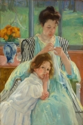 Young Mother Sewing By Mary Cassatt Wall Art Painting Prints Poster Canvas Picture Hanging Photo Gift Idea Home Decor