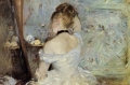 Young Woman at the Mirror By Berthe Morisot Wall Art Painting Prints Poster Canvas Picture Hanging Photo Gift Idea Home Decor