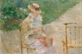 Young Woman Knitting By Berthe Morisot Wall Art Painting Prints Poster Canvas Picture Hanging Photo Gift Idea Home Decor