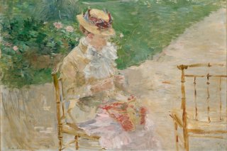 Young Woman Knitting By Berthe Morisot Wall Art Painting Prints Poster Canvas Picture Hanging Photo Gift Idea Home Decor